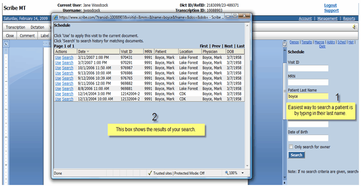 Search Schedule queue2